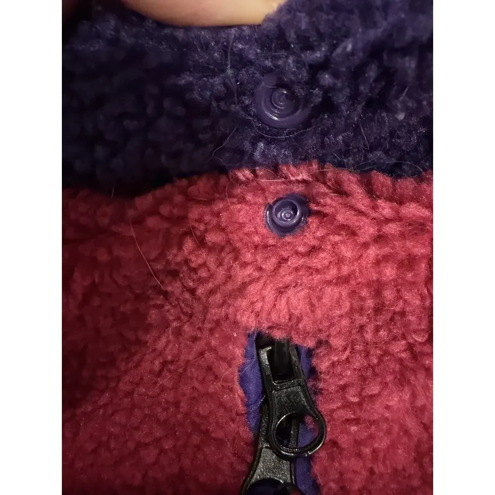 Dog Sherpa Fleece Sweater Hoodie Size 22 Purple Pink Warm Dog Coat Canada Pooch